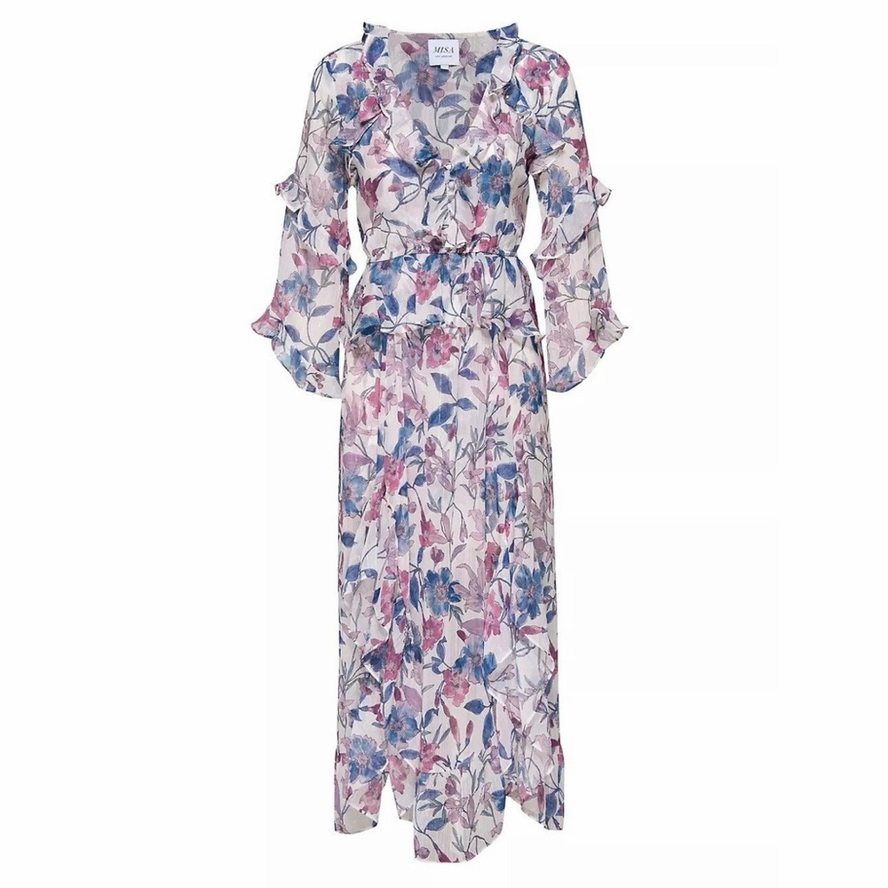 MISA Los Angeles Karina Floral Ruffle Dress